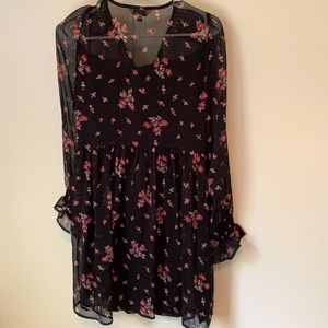 Lined babydoll dress